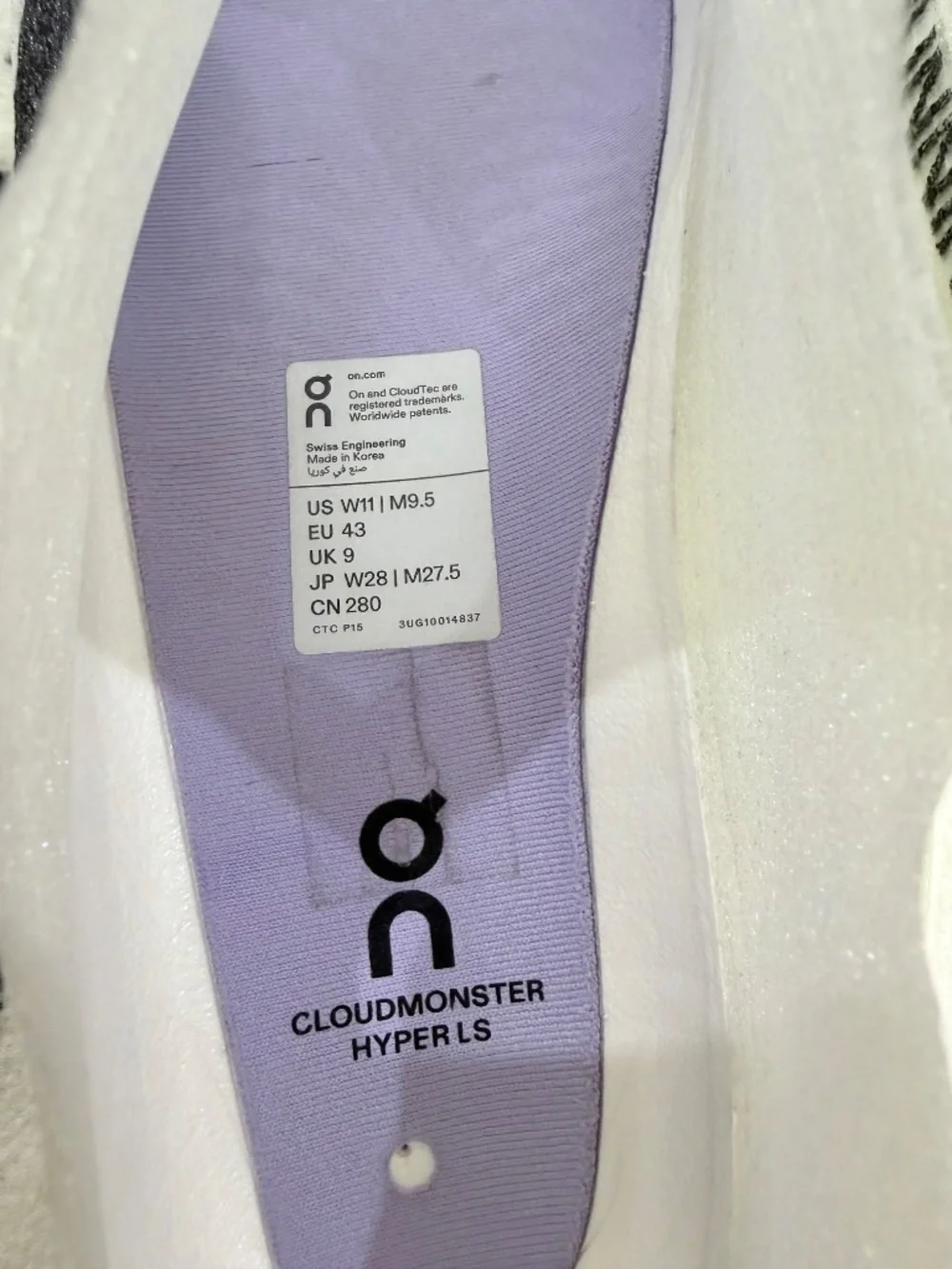 On Limited Edition Lightspray Cloudmonster 3 Hyper Running Shoes - 9.5us Men